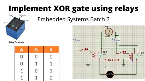 How To Implement Xor Logic Using Relays Youtube