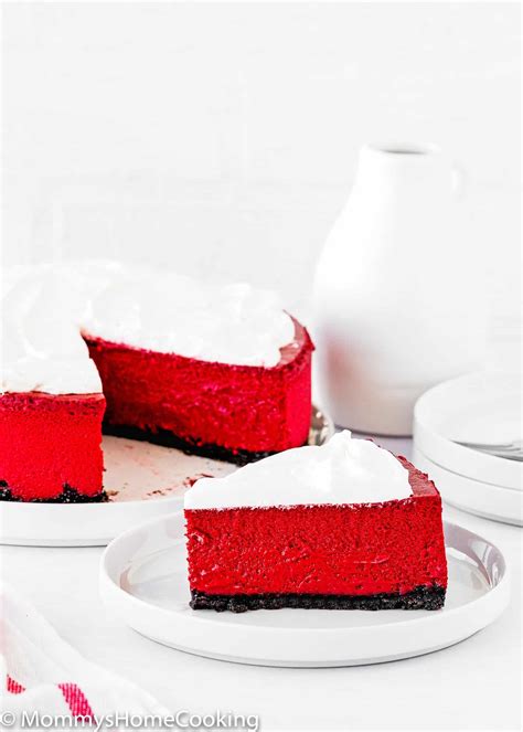 Eggless Red Velvet Cheesecake Mommy S Home Cooking