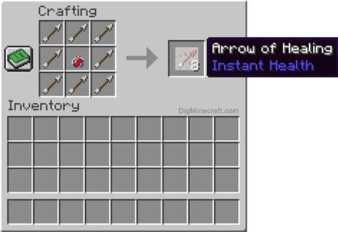 How To Make An Arrow Of Healing Instant Health In Minecraft