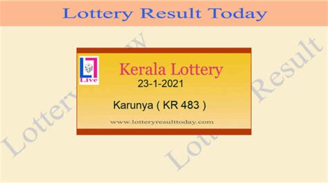 Tmc set for resounding return in bengal, ldf in kerala, bjp in assam. 23.1.2021 Karunya Lottery Result KR 483 - Kerala Lottery ...