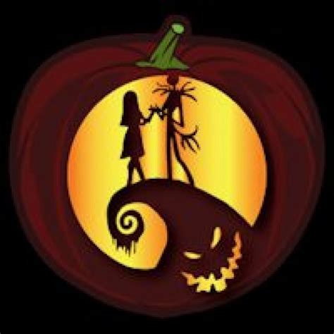 Nightmare Before Christmas Jack And Sally Pumpkin Stencil