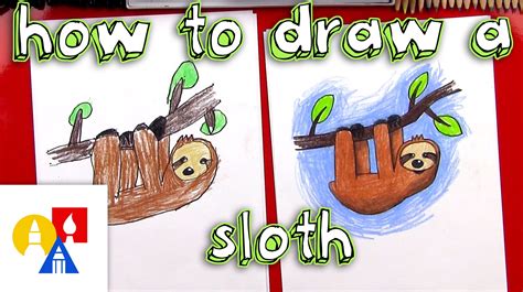 How To Draw A Cartoon Sloth Easy Vazquez Mourrought