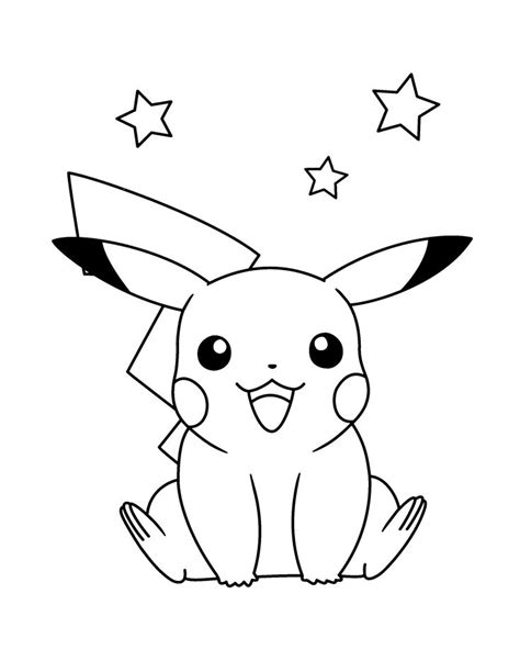 Resultado De Imagen Para Pikachu Dibujo Para Colorear Tecknade