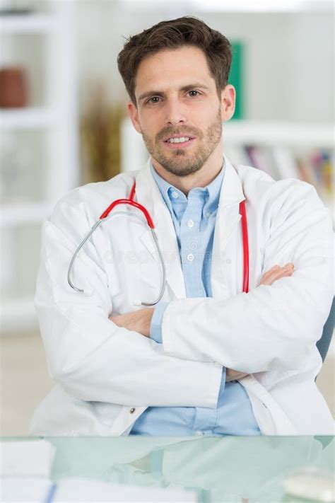 Portait Young Male Doctor With Stethoscope Stock Photo Image Of