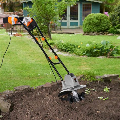 The best electric tiller that can work effortlessly. VonHaus Electric Tiller 1050W - Garden Soil Cultivator ...