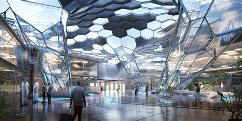 Arqui9 Futuristic Airport Terminal Newtecnic Behance