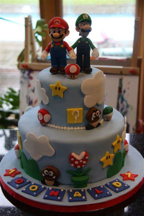 Super mario bros birthday cake topper edible sugar decal transfer paper picture. Super Mario bros cakes … | super mario b-party | Super…