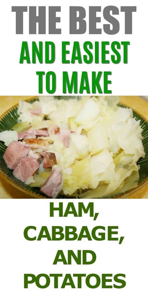 My mom reared in cape cod massachusetts, served this meal at least once a month using leftover ham for hash and the. Ham, Cabbage & Potatoes~Easy One Pot Meal | Recipe | Ham ...