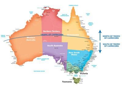 Boasting panoramic ocean views from your private balcony, capricorn one beachside holiday apartments are just 80 metres from the beach. Australia Map Tropic Of Capricorn | Twitterleesclub