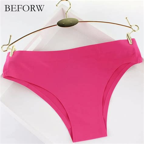 Beforw Sexy Womens Panties Cotton Briefs Solid Cute Underwear Bikini Panties Candy Color