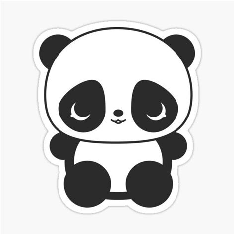 Kawaii Panda Bear Sticker by meetminnie Cute panda drawing, Kawaii