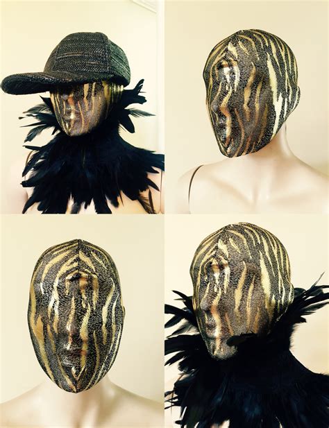 Haute Couture Mask Masquerade Mask Full Head Face Mask Full Etsy