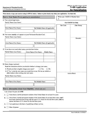 108 Printable Form N-400 Templates - Fillable Samples in PDF, Word to