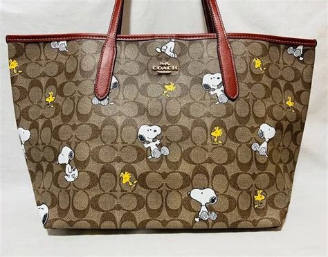 Coach X Peanut Snoopy Tote Nwt