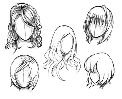 How to draw manga hair of a female character anime hair is often based on real hairstyles but is drawn in tufts rather than individual strands. Female hairstyle references discovered by Lashanette