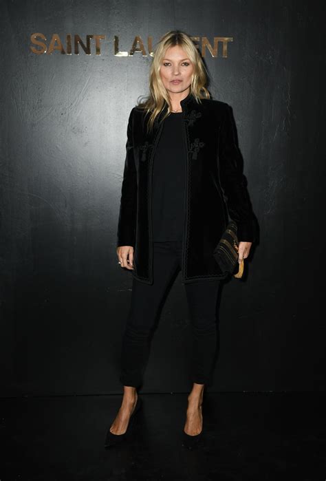 Kate Moss Saint Laurent Show Paris Fashion Week 09252018 • Celebmafia