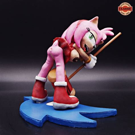 custom adult figurine amy rose sonic hedgehog 1 10 etsy