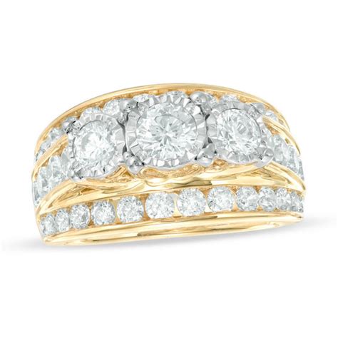 The first diamond represents a couple's past, when and how they met as well as their shared memories. 3 CT. T.W. Diamond Past Present Future® Ring in 14K Gold | Round | Wedding | Zales
