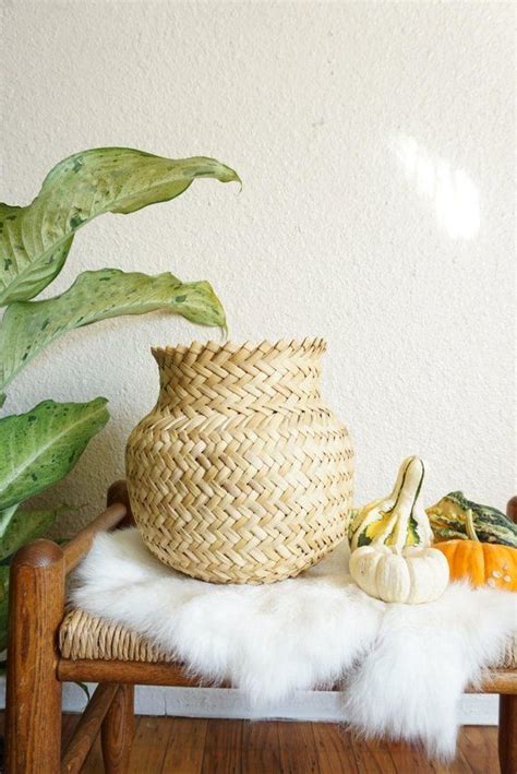 Tapered Woven Seagrass Basket Planter Vase Pot Etsy Basket