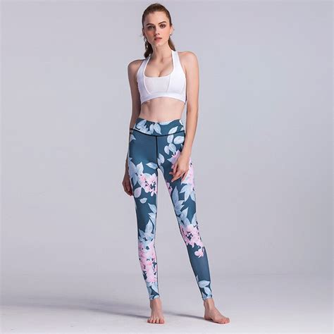 colorful series yoga leggings high waist printing breathe printing yoga pants fitness sports