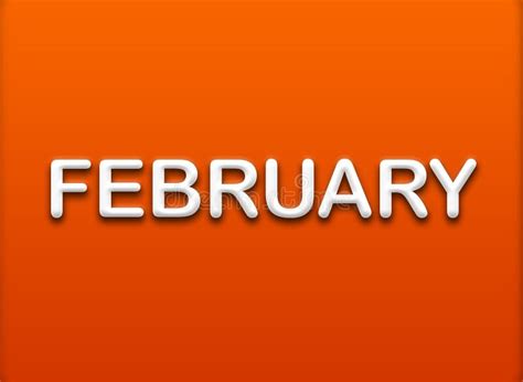 February Month Name Design Illustration Name Of The Month Background