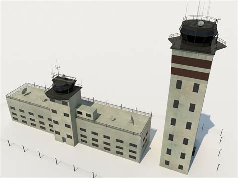 Air Base Control Tower 3d Model Realtime 3d Models World