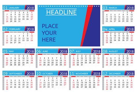 printable monthly calendar vector   vectors