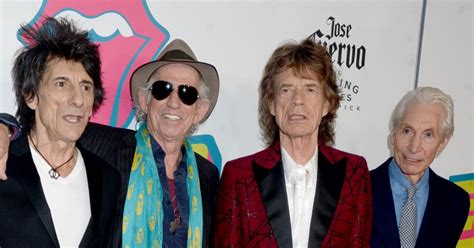 Les Membres Du Groupe The Rolling Stones Ron Wood Keith Richards Mick