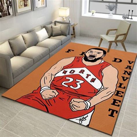 Toronto Raptors Logo Area Rug Basketball Team Living Room Bedroom
