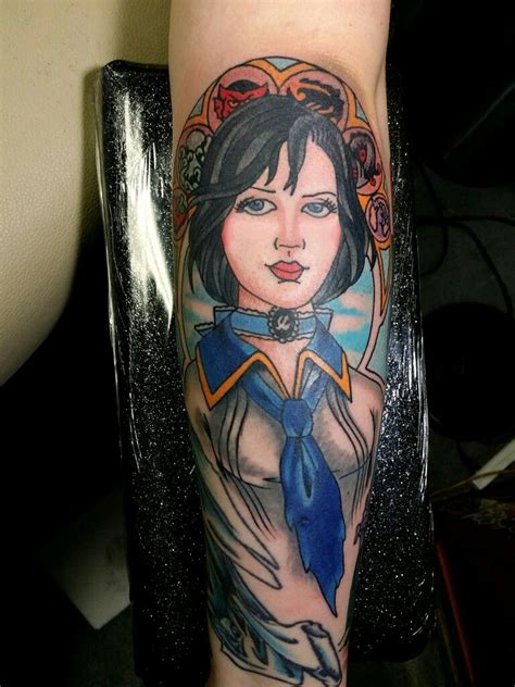 Freenamedesigns july 20, 2014 classic name tattoo designs. Elizabeth Bioshock Infinite Tattoo by Steve Rieck from Las ...