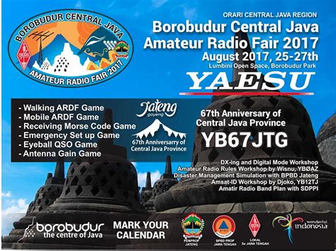 Borobudur Central Java Amateur Radio Fair 2017 August 2017 25th 27th