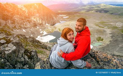 Hiking Lovers Stock Image Image Of Nature Cheerful 122768357