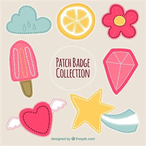 Free Vector Set Of Beautiful Stickers