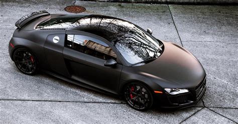 The Matte Black Audi R Is A Panther In The Night HotCars