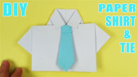 Origami Shirt How To Make A Paper Shirt And Tie Easy Paper Crafts