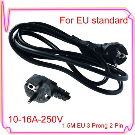 Buy 15m Eu 3 Prong 2 Pin Ac Laptop Power Cord Adapter