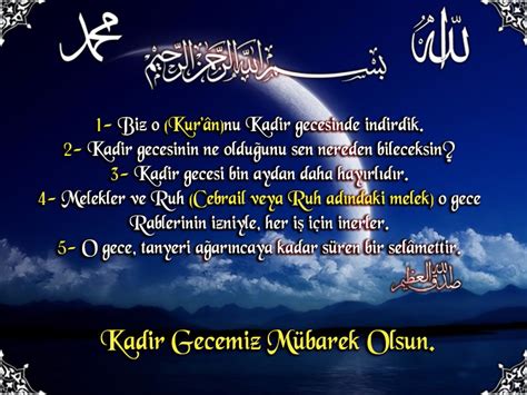 İşte kadir gecesi önemi, kadir gecesi anlamı ve kadir gecesi hakkında bilgi… kadir gecesi, üç ayların sonuncusu olan ramazan ayının yirmi yedinci gecesine rastlamaktadır. En Güzel Kadir Gecesi Mesajları - Siirler.Biz