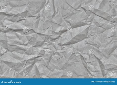 Crumpled Gray Paper Texture Wrinkled Paper Background With Cracks And