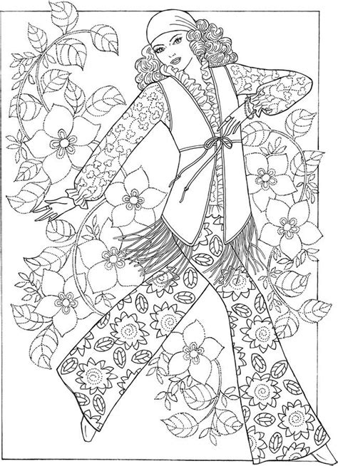 Adult Coloring Pages Vintage Fashion Coloring Pages