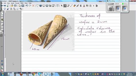 The volume enclosed by a cone is given by the formula. Volume of hollow containers - cylinder and cone - YouTube