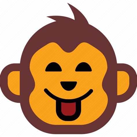 Emoticon Face Monkey Expression Happy Icon Download On Iconfinder