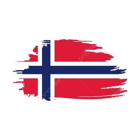 Norway Flag Stylized On White Transparent Background Norway Flag Brush