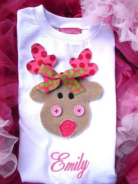 Reindeer Christmas Shirt Reindeer Tshirt Girls Boys Etsy