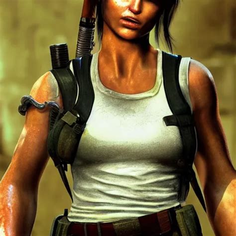 Old Lara Croft Character Sheet Concept Design Stable Diffusion