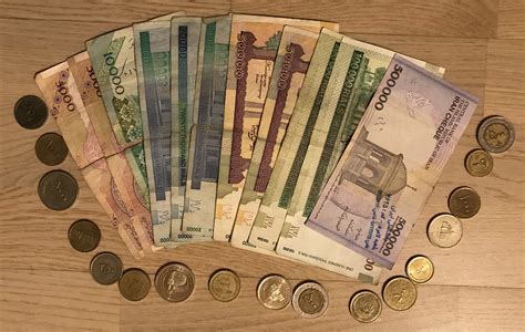 Iran Rial Paper Currency And Coins Real Iran Currency Exchange Rate