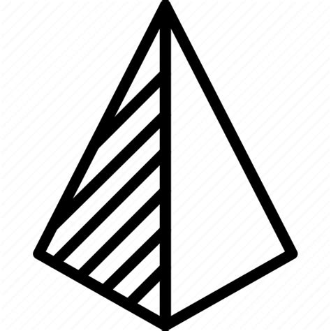 Drawing Form Geometry Pyramid Shape Side Icon Download On Iconfinder