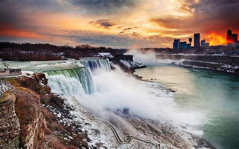 Download Niagara Falls Sunset Photography Wallpaper