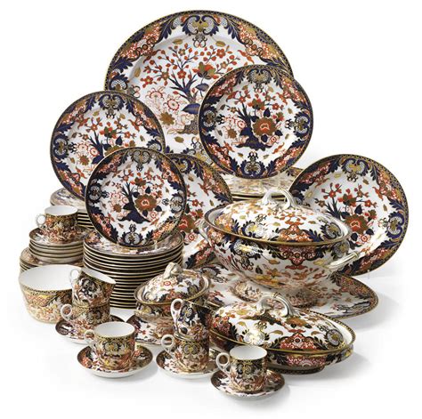 A Derby Crown Porcelain Imari Pattern Dinner Service Date Code For