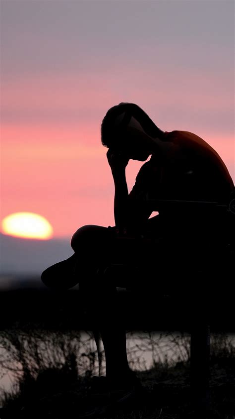 Use them in commercial designs under lifetime, perpetual & worldwide rights. Download wallpaper 1350x2400 silhouette, alone, sad, dark ...