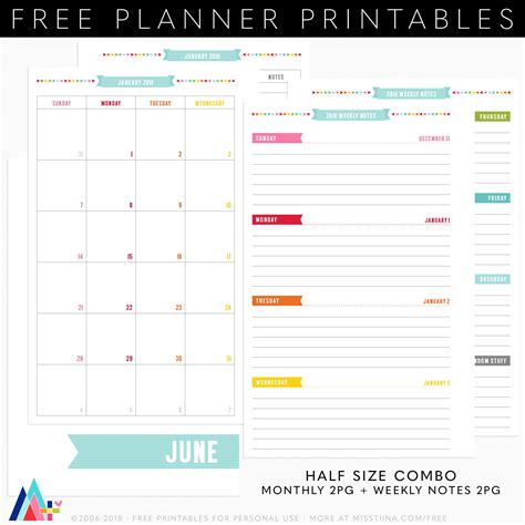 Half Page Monthly Calendar Printable Calendar Inspiration Design